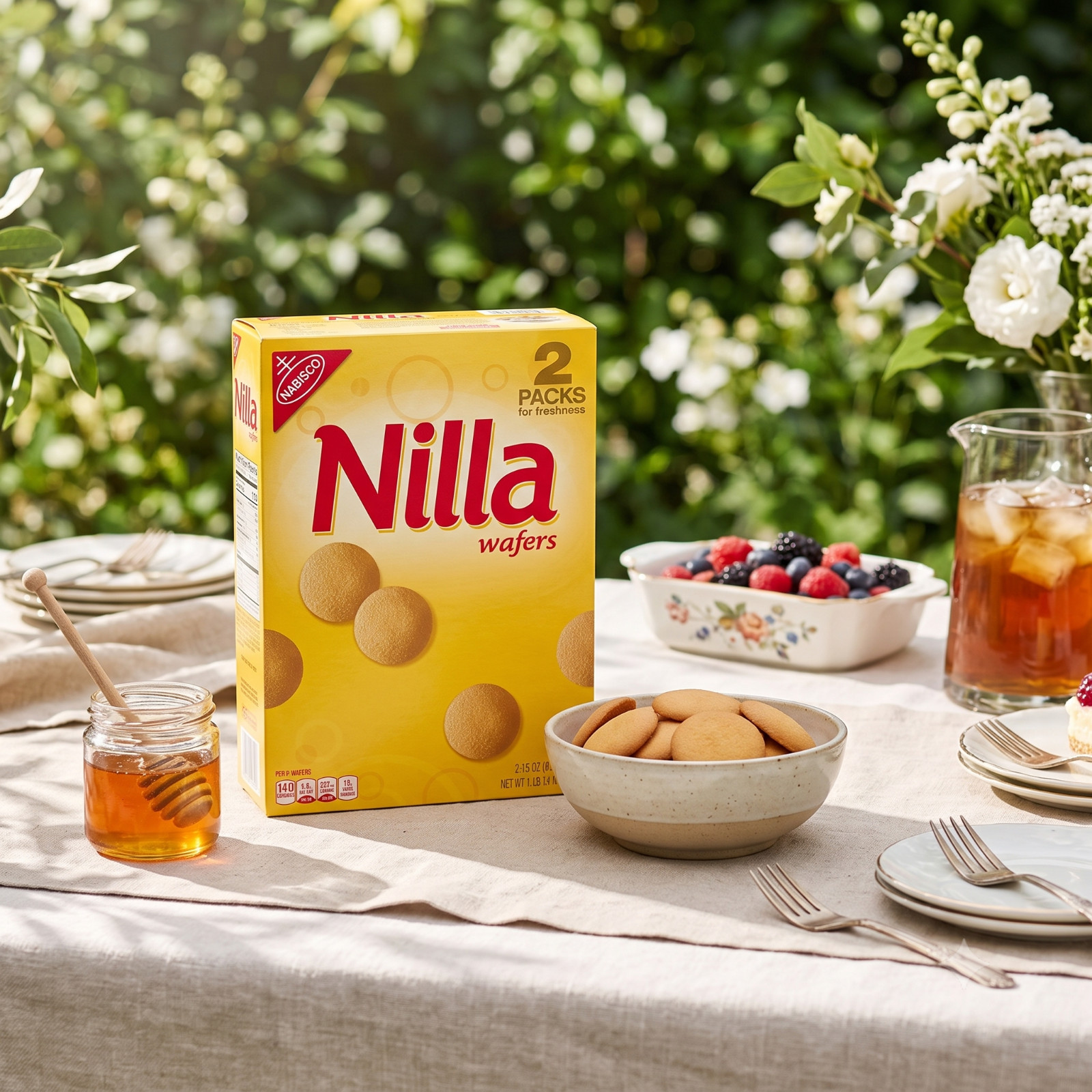 4 Boxes Nilla Wafers Cookies, 15 oz, 2 Count in Each