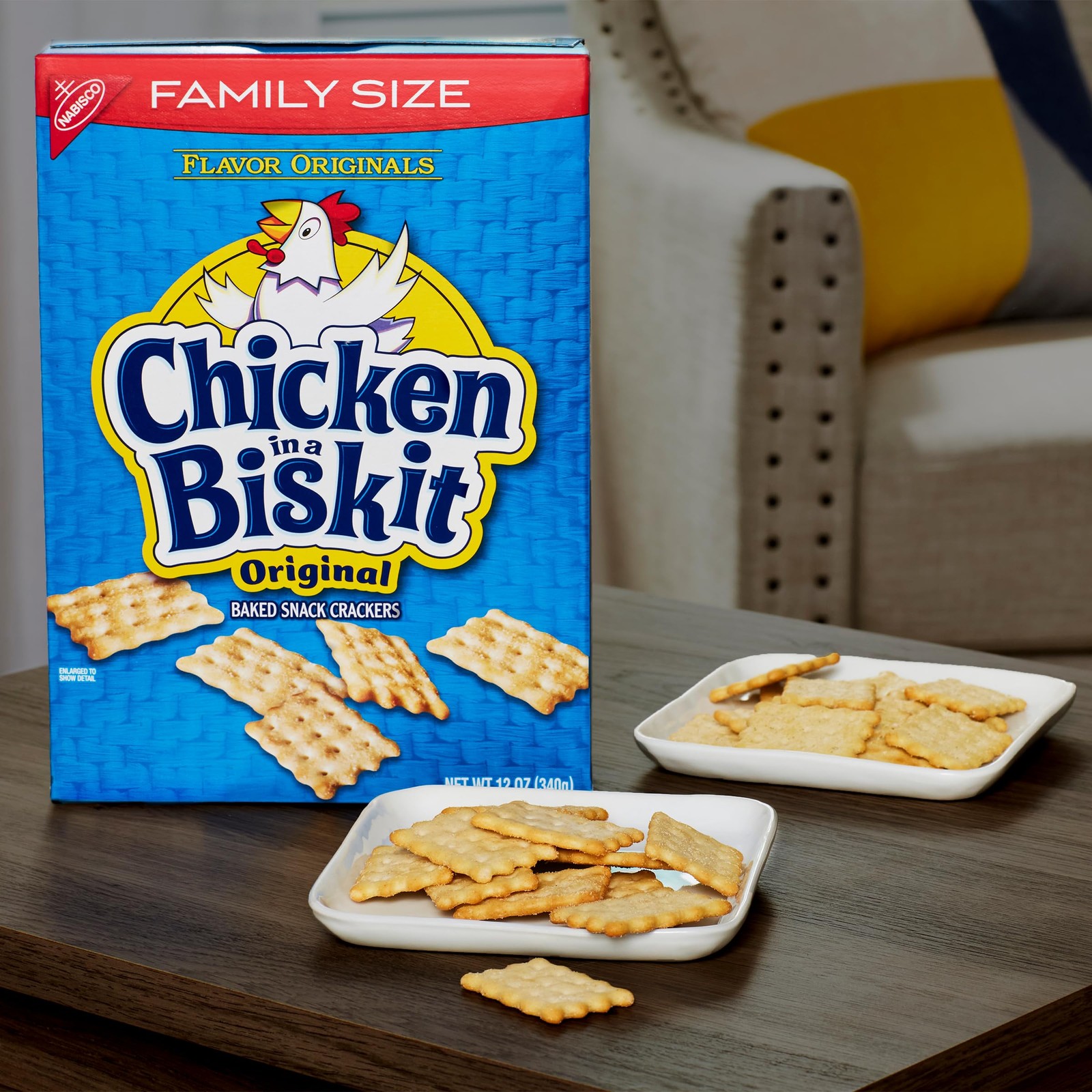 CHICKEN IN A BISKIT Original Baked Snack Crackers, Lunch Snacks, Family Size,…
