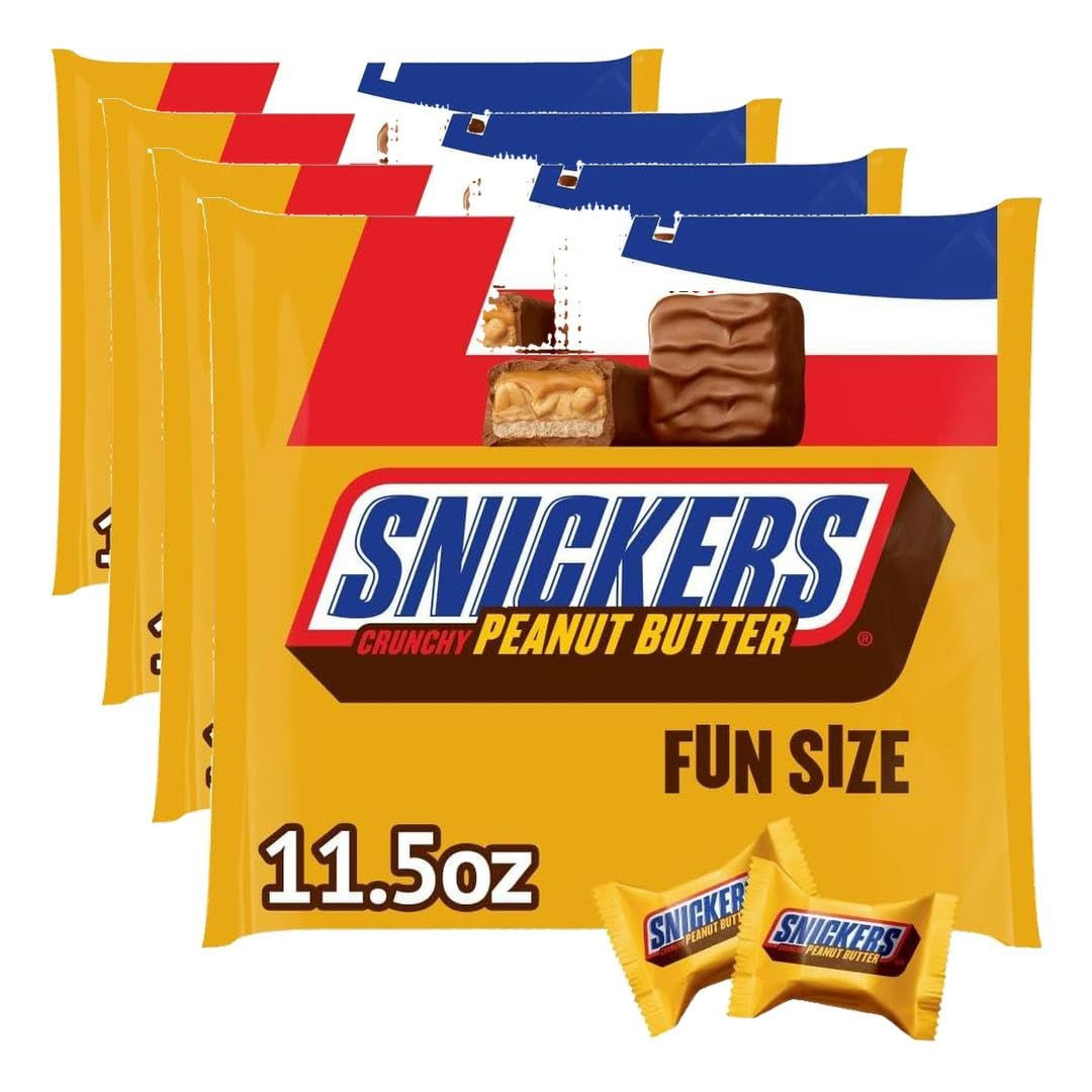Mars Crunchy Peanut Butter Squared Fun Size Chocolate Candy Bars, 11.5Oz