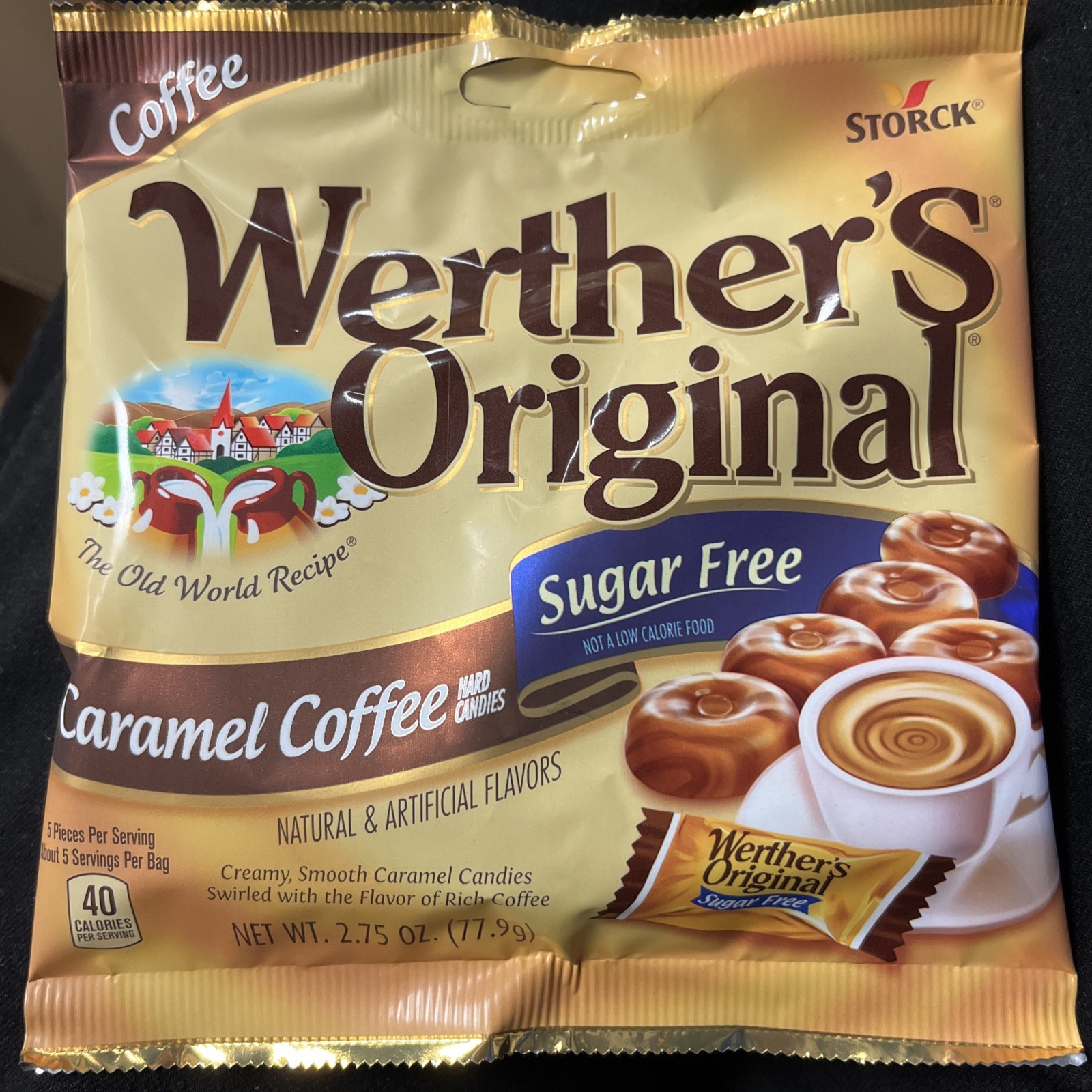 Werther’s Original Sugar Free Caramel Coffee,Hard Candies 2.75 oz, 3 pack