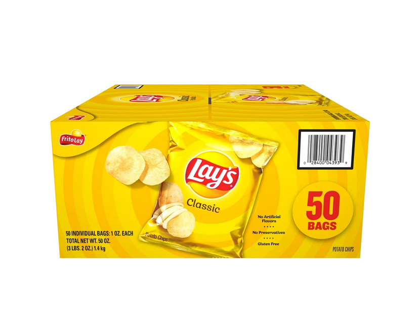Lay’s Classic Potato Chips, 1 oz., 50 pk.