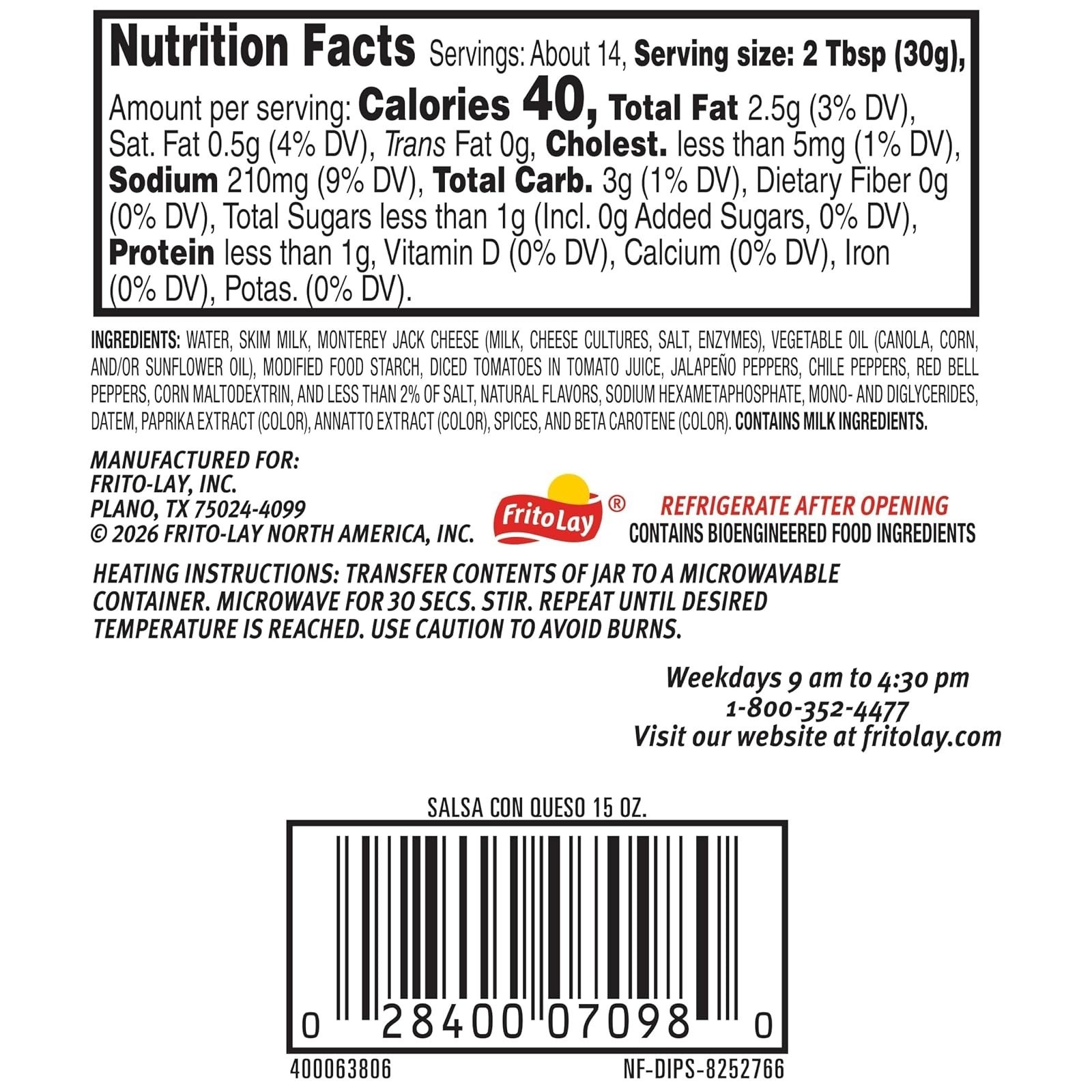 Tostitos Salsa Con Queso Dip, Medium, 15oz – Delicious Cheesy Snack