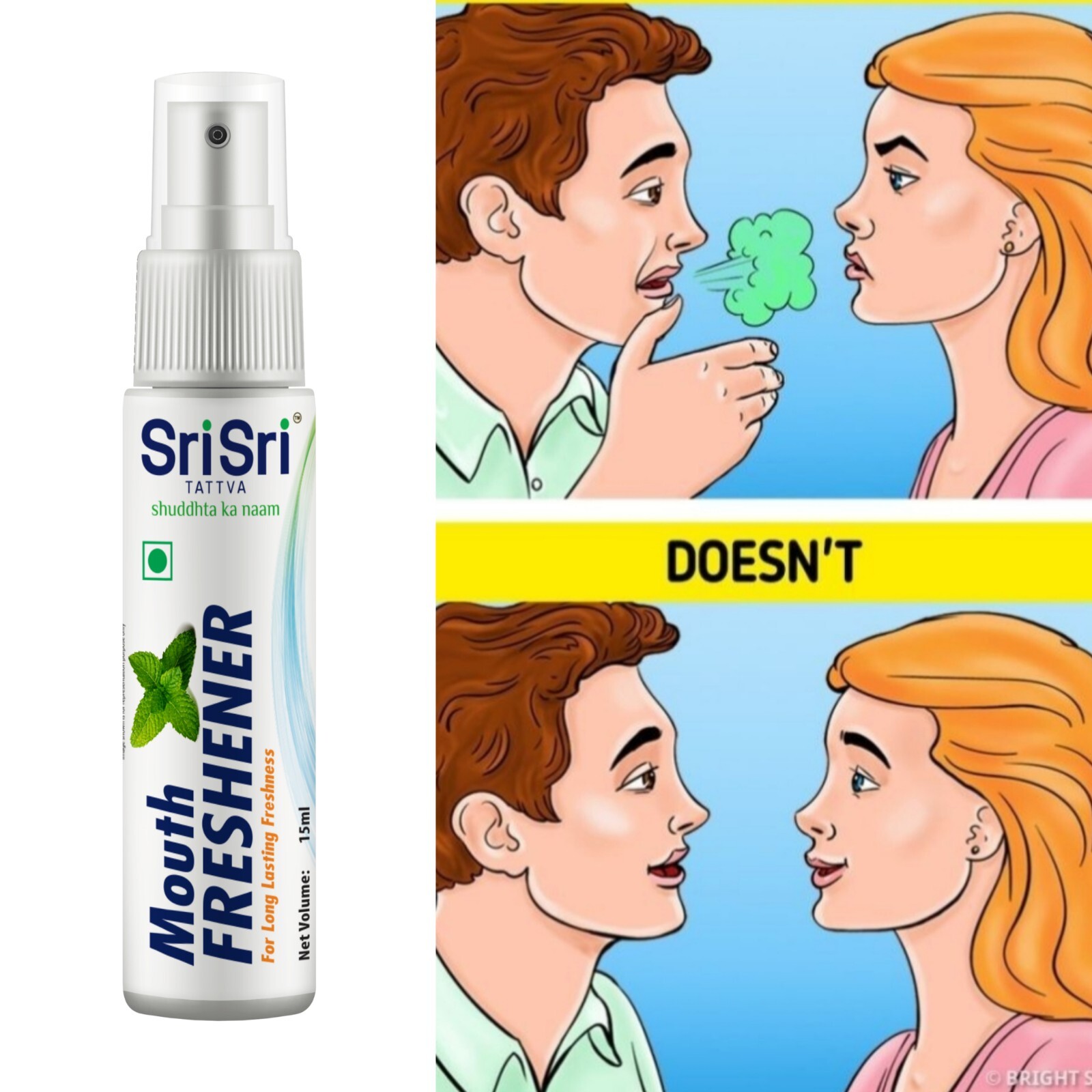 Sri Sri Tattva Mouth Freshner For Long Lasting Freshness Sugar – Free 15 ml