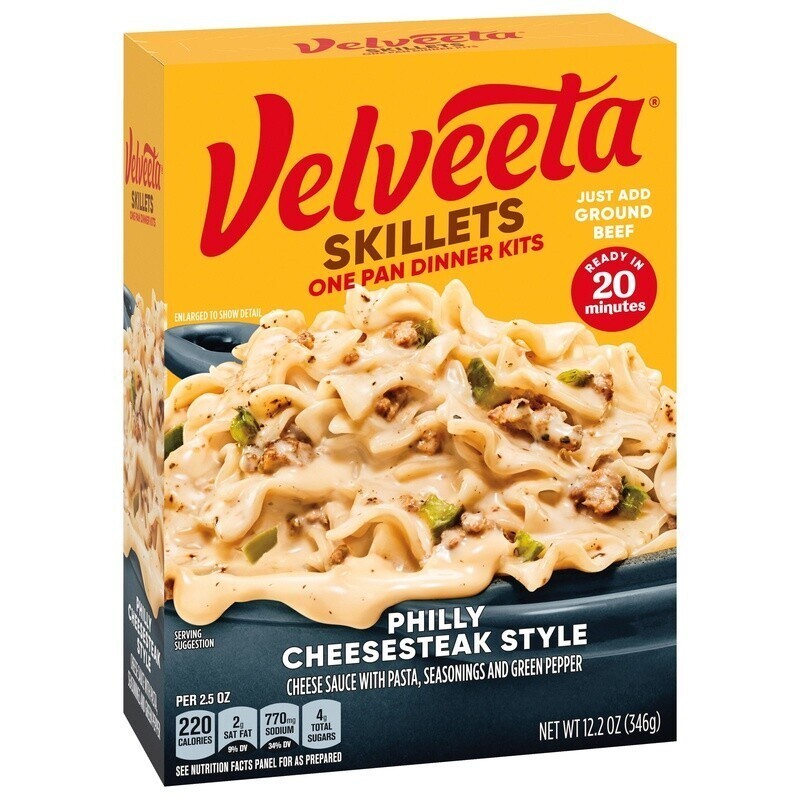 Philly Cheese Steak Pasta Dinner Kit 4 Pack One Pan Meal Ready 20 Min 12.2oz Box