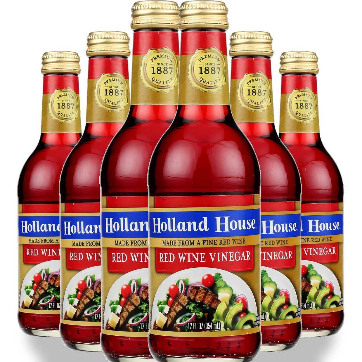Holland House Red Wine Vinegar 12 Oz Condiment 6 Pack
