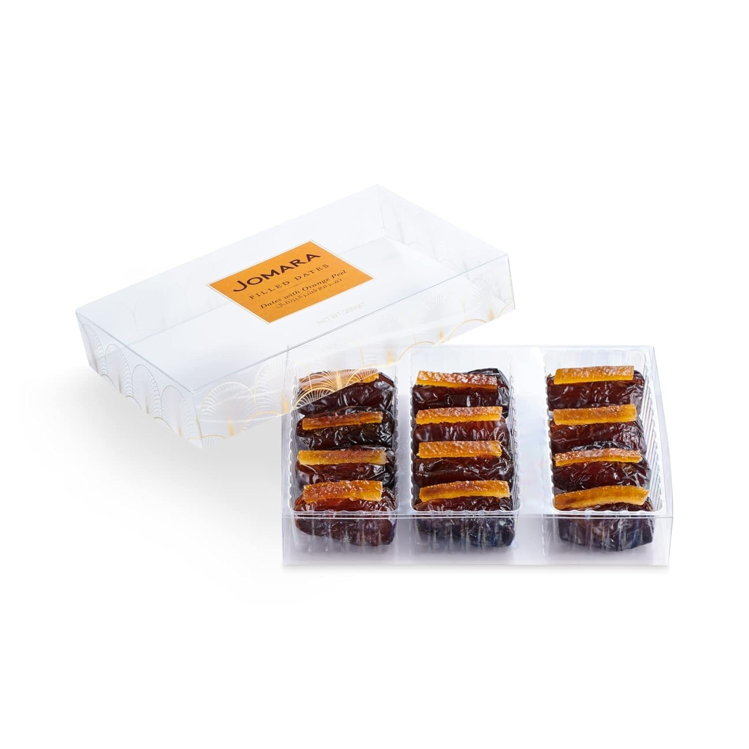 Jomara Dates Filled with Orange Peel Gourmet Dried Dates Snack EXP 09/2026