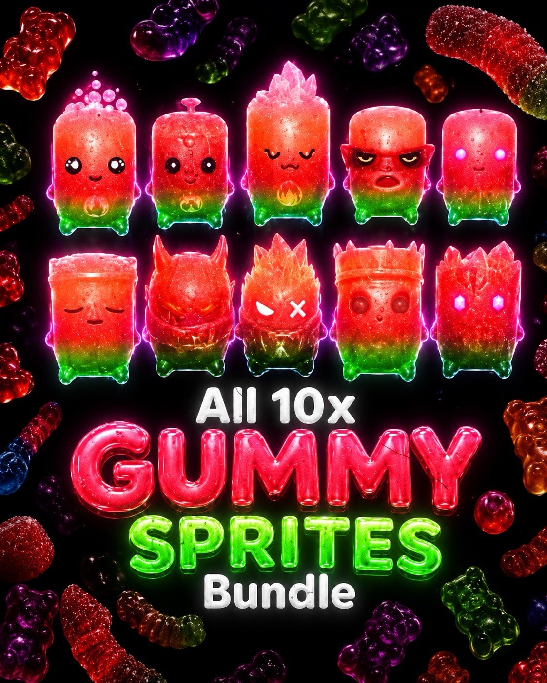 🚀 ALL 10X GUMMY SPRITES 🍬 Fast & Easy Bundle Deal (RARE)