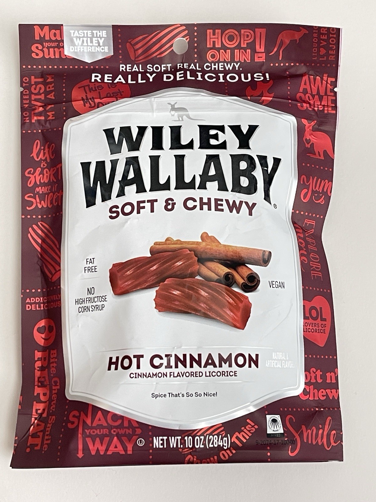Wiley Wallaby HOT CINNAMON Gourmet Australian Licorice 10 oz Liquorice Free Ship