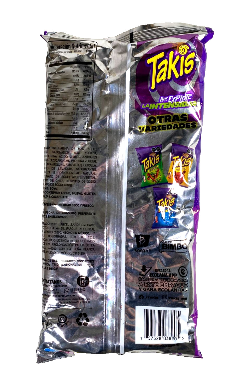 5-Pk Mexican TAKIS Fuego Tortilla Chips 190gr/6oz