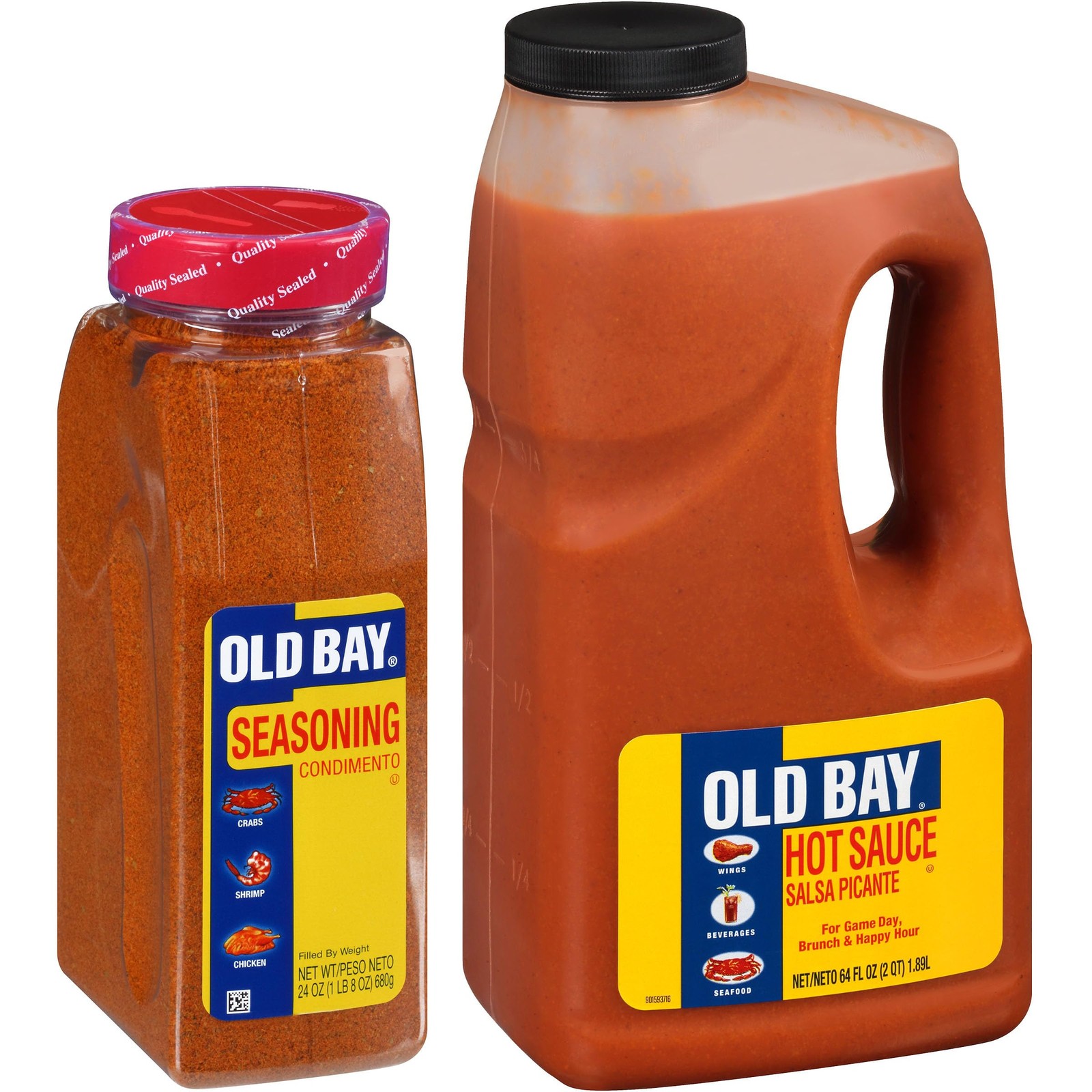 OLD BAY Seasoning and Hot Sauce Bundle, 88 oz 24 Ounce 64