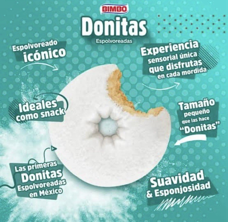 DONITAS BIMBO ESPOLVOREADAS 2 BOLSAS 140 GR CADA BOLSA