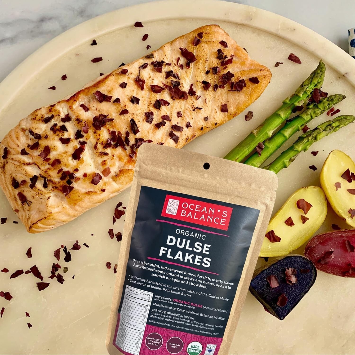 Ocean’S Balance Organic Dulse Flakes – Maine Coast Seaweed – Atlantic Ocean Sea