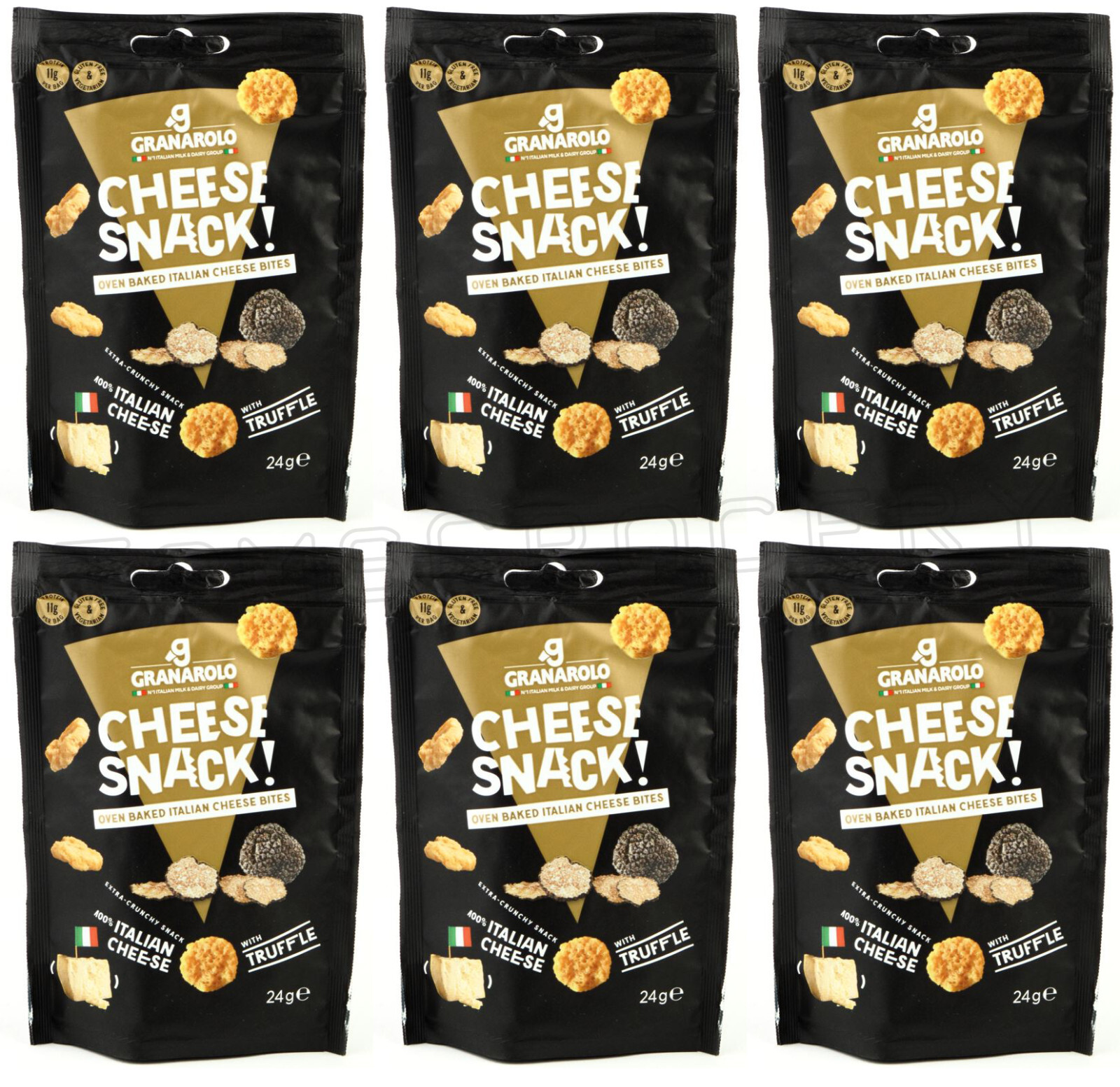 6 GRANAROLO CHEESE SNACK With Truffles Oven Baked Italian Bites 24g 0.84oz