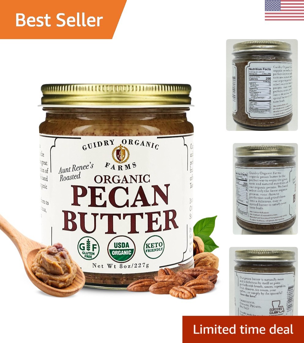 Small Batch Organic Pecan Butter – Keto Friendly & All Natural Ingredients (8oz)
