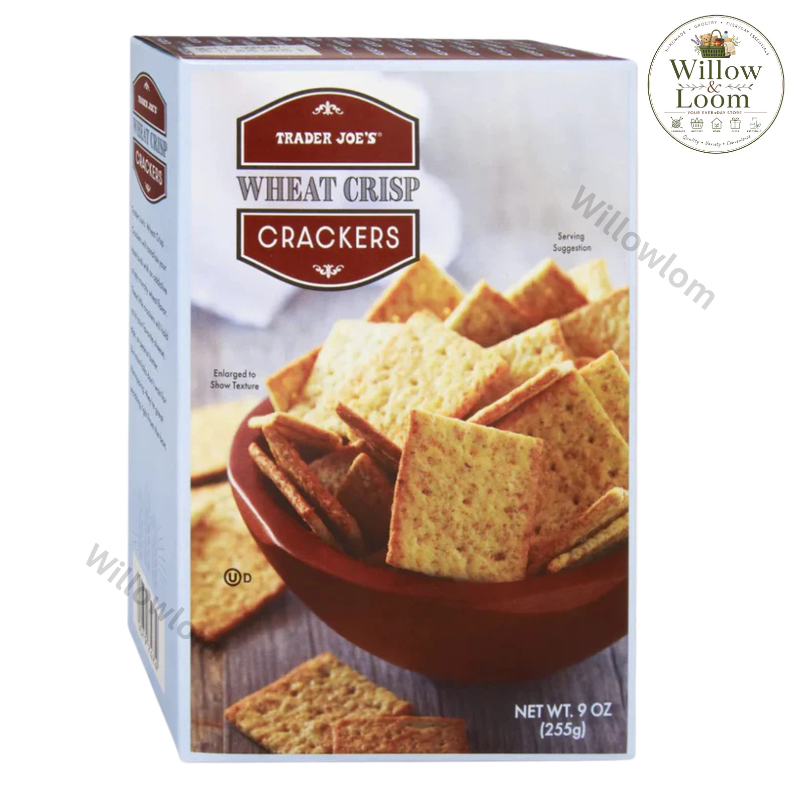 Trader Joe’s Wheat Crisp Crackers 9 oz Each Savory Snack Crackers New Pack of 2