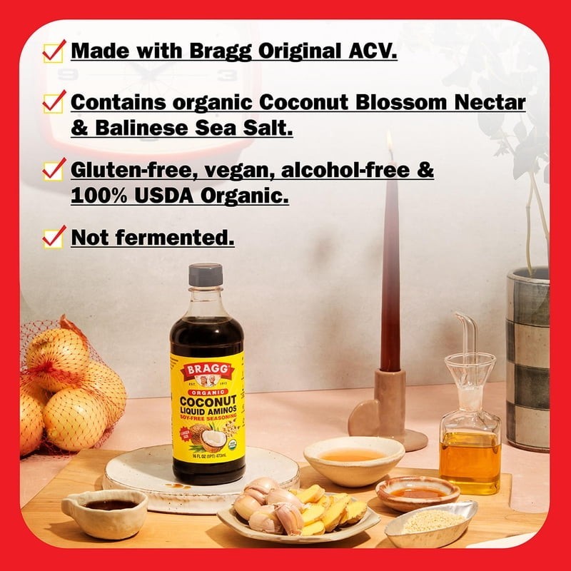 Bragg Organic Coconut Liquid Aminos Soy-Free Seasoning, 10 fl oz