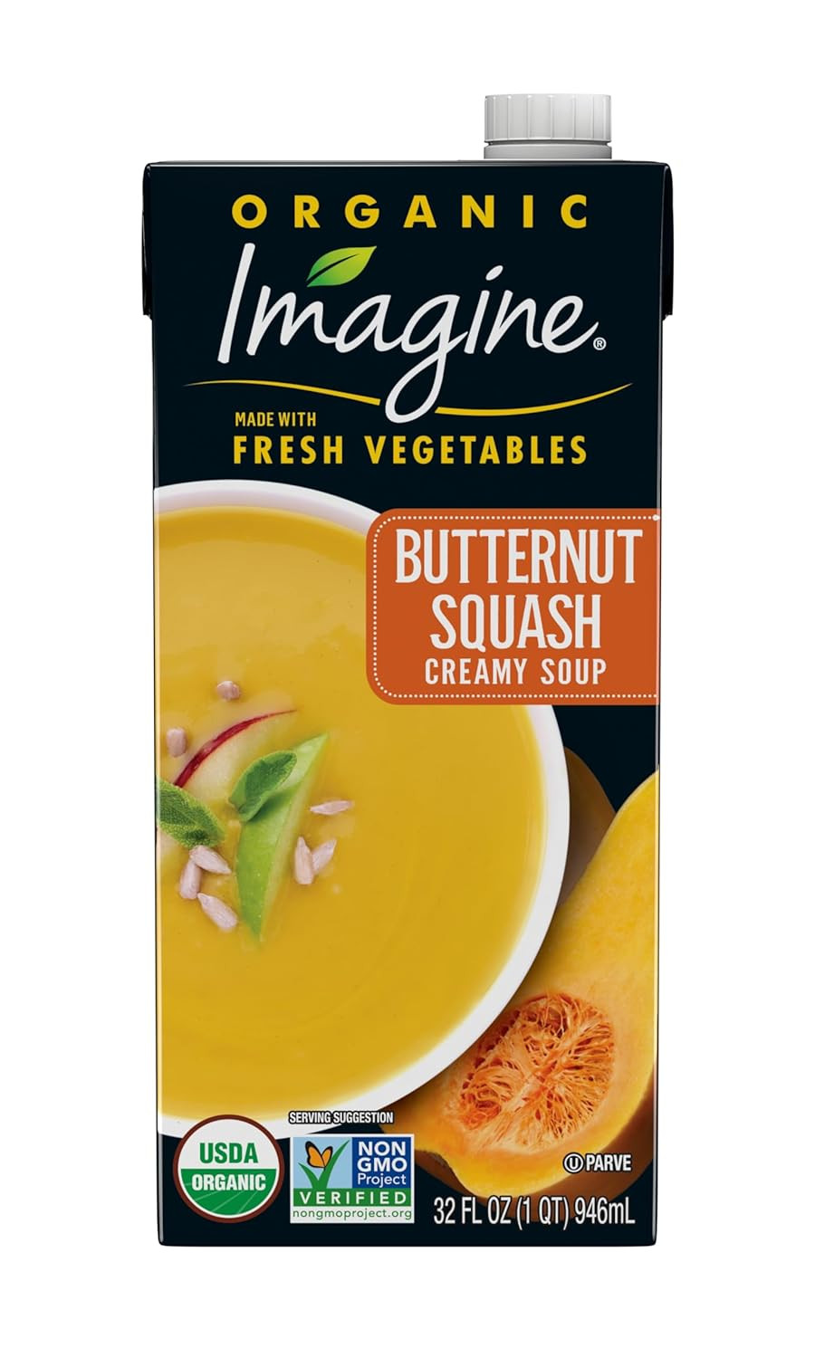 Imagine Organic Butternut Squash Creamy Soup 32 Fl. Oz (Pack of 6)