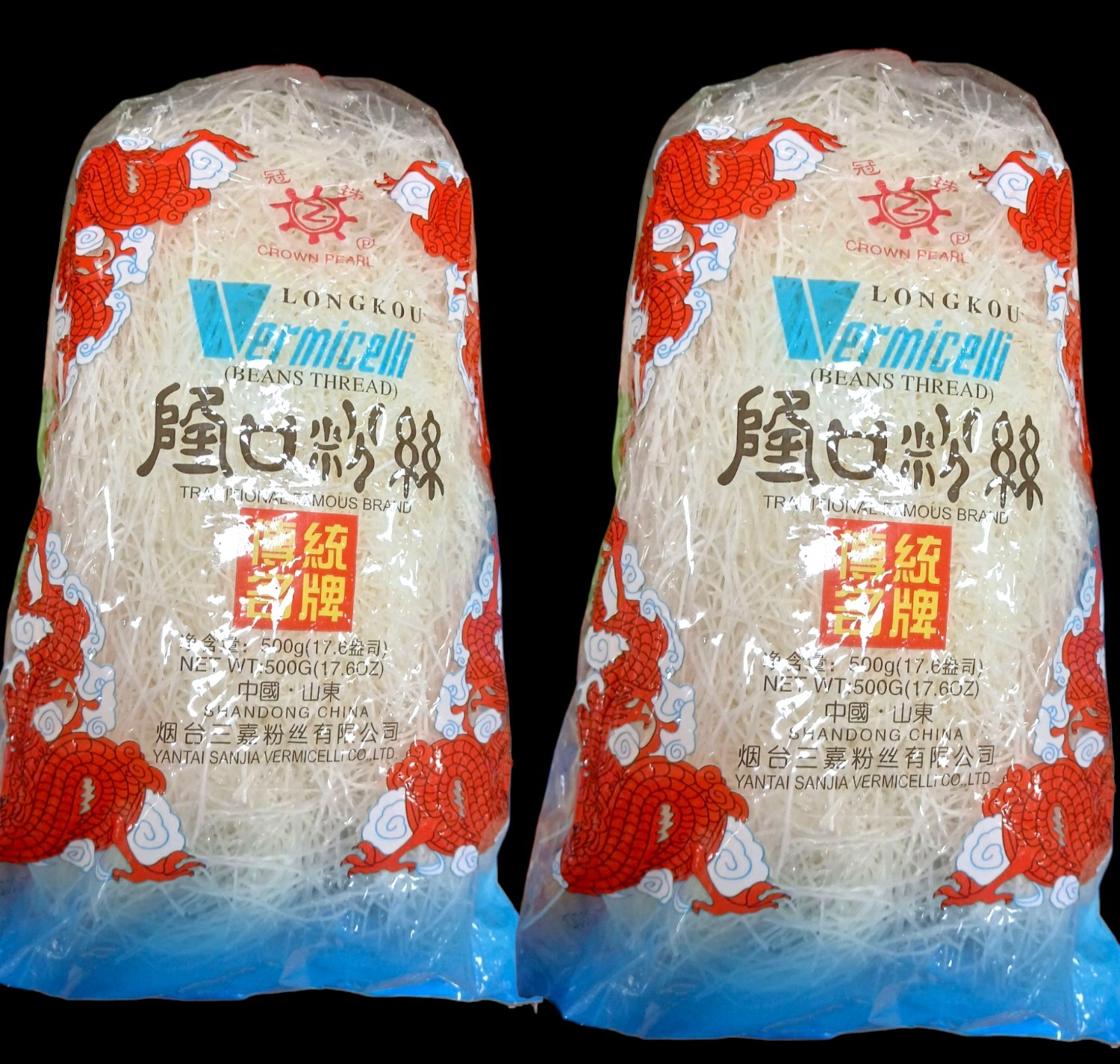 Longkou Vermicelli Bean Thread Glass Noodles 500g X 2 (PANCIT SOTANGHON)