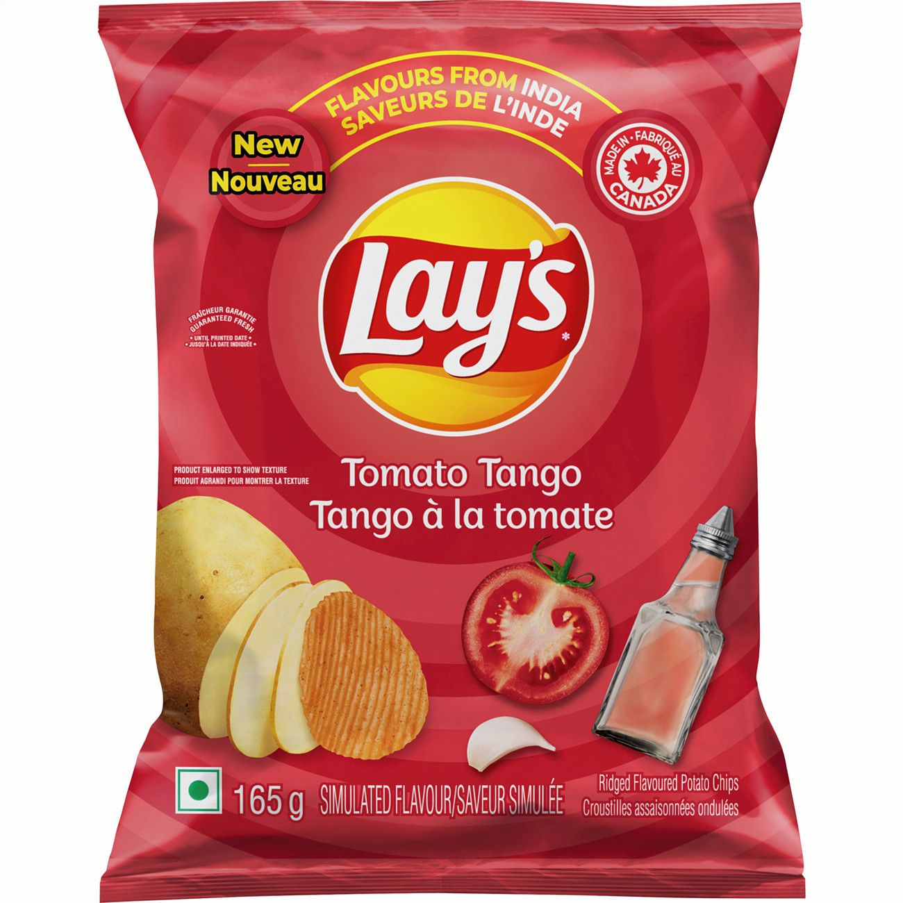 Lays Tomato Tango Potato Chips, 165g/5.8 oz., Bag