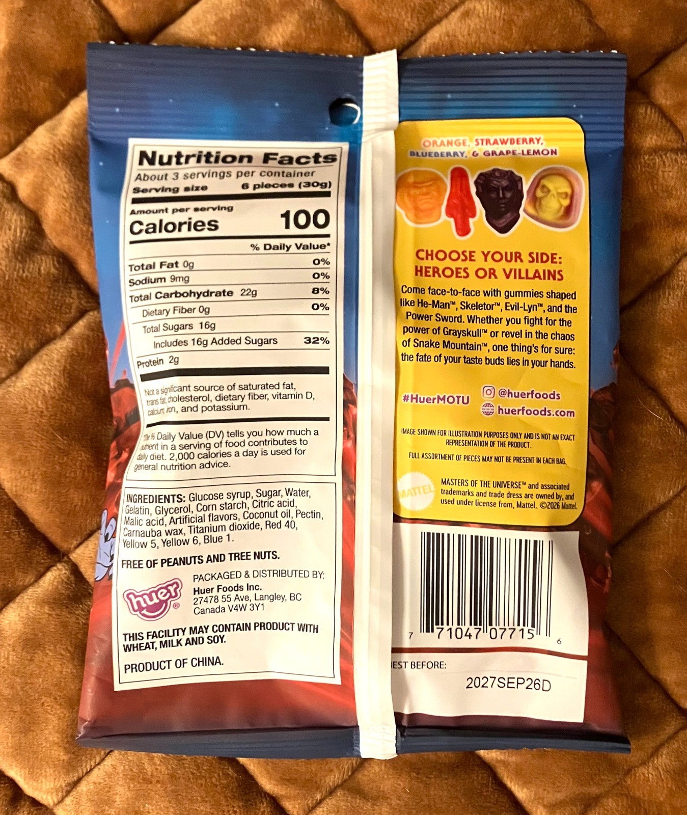 Masters of the Universe Fruit Gummies – 2 PACKS – He-Man