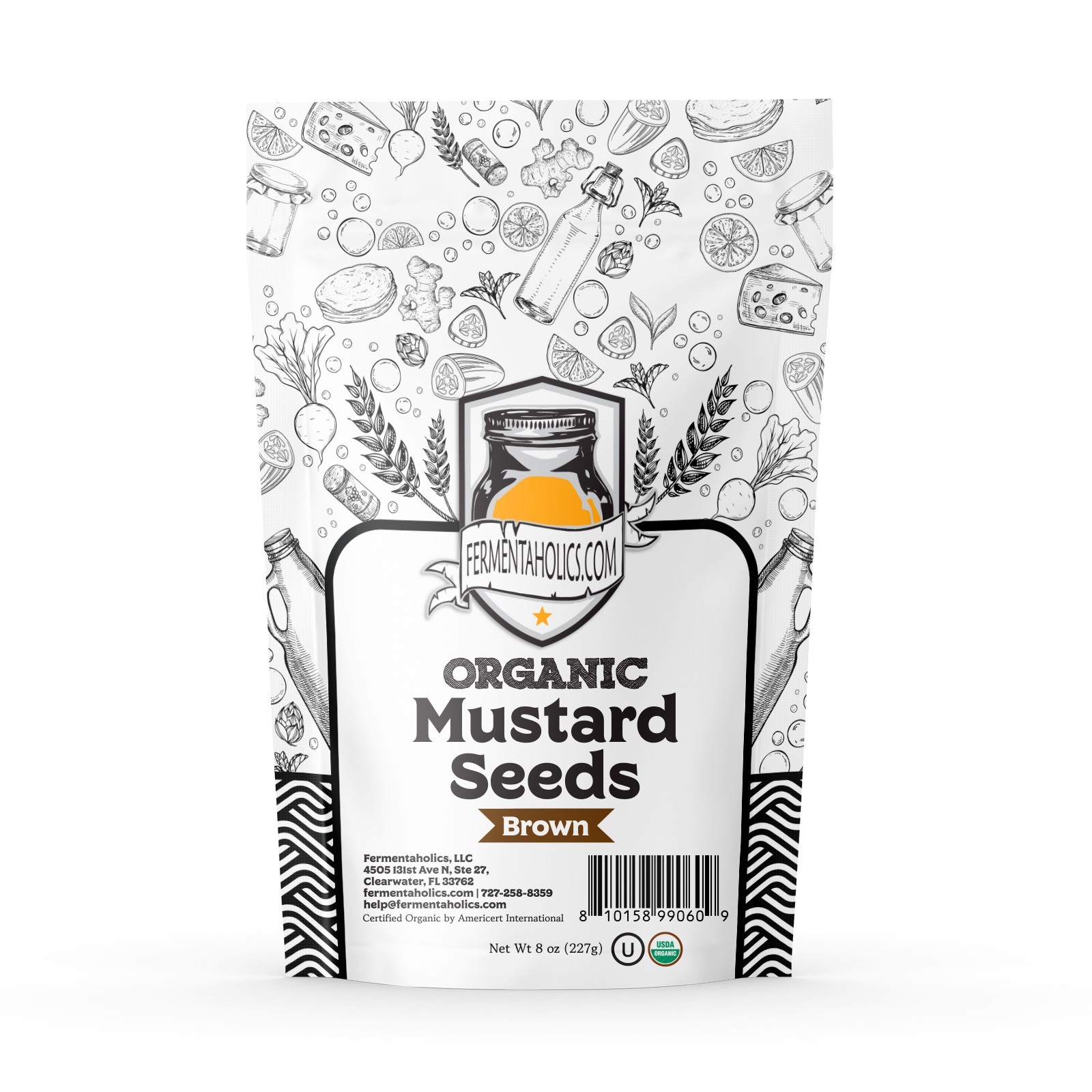 Fermentaholics Organic Brown Mustard Seeds, 8 oz