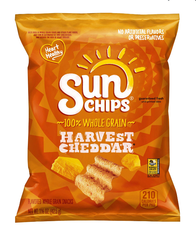 Sunchips Harvest Cheddar Multigrain Snack, 1.5 ounce bag (Pack of 8)