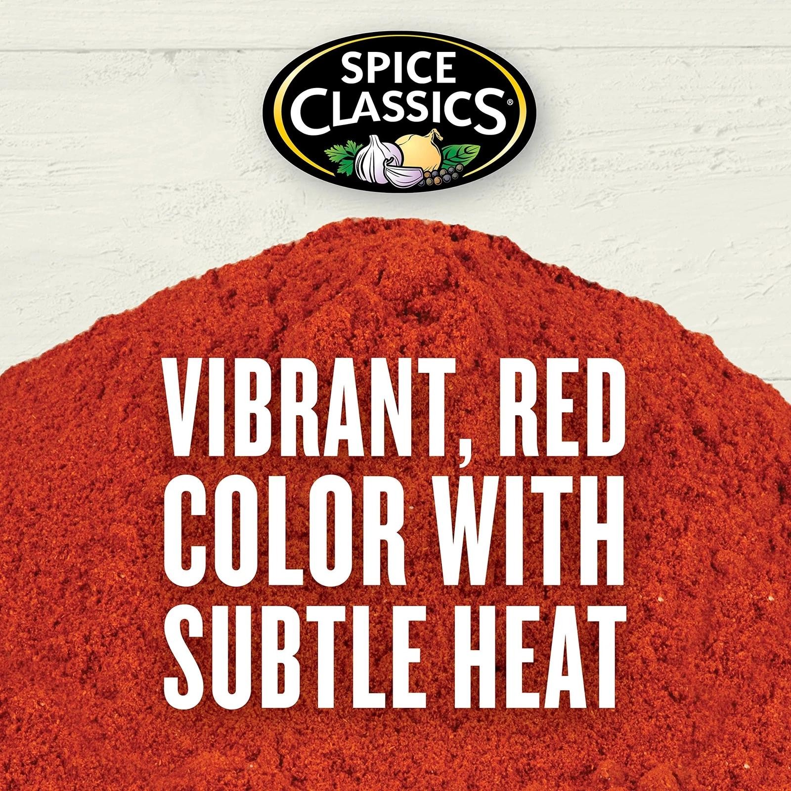 Spice Classics Paprika, 16 Oz – One 16 Ounce Container of Red Paprika Seasoni…