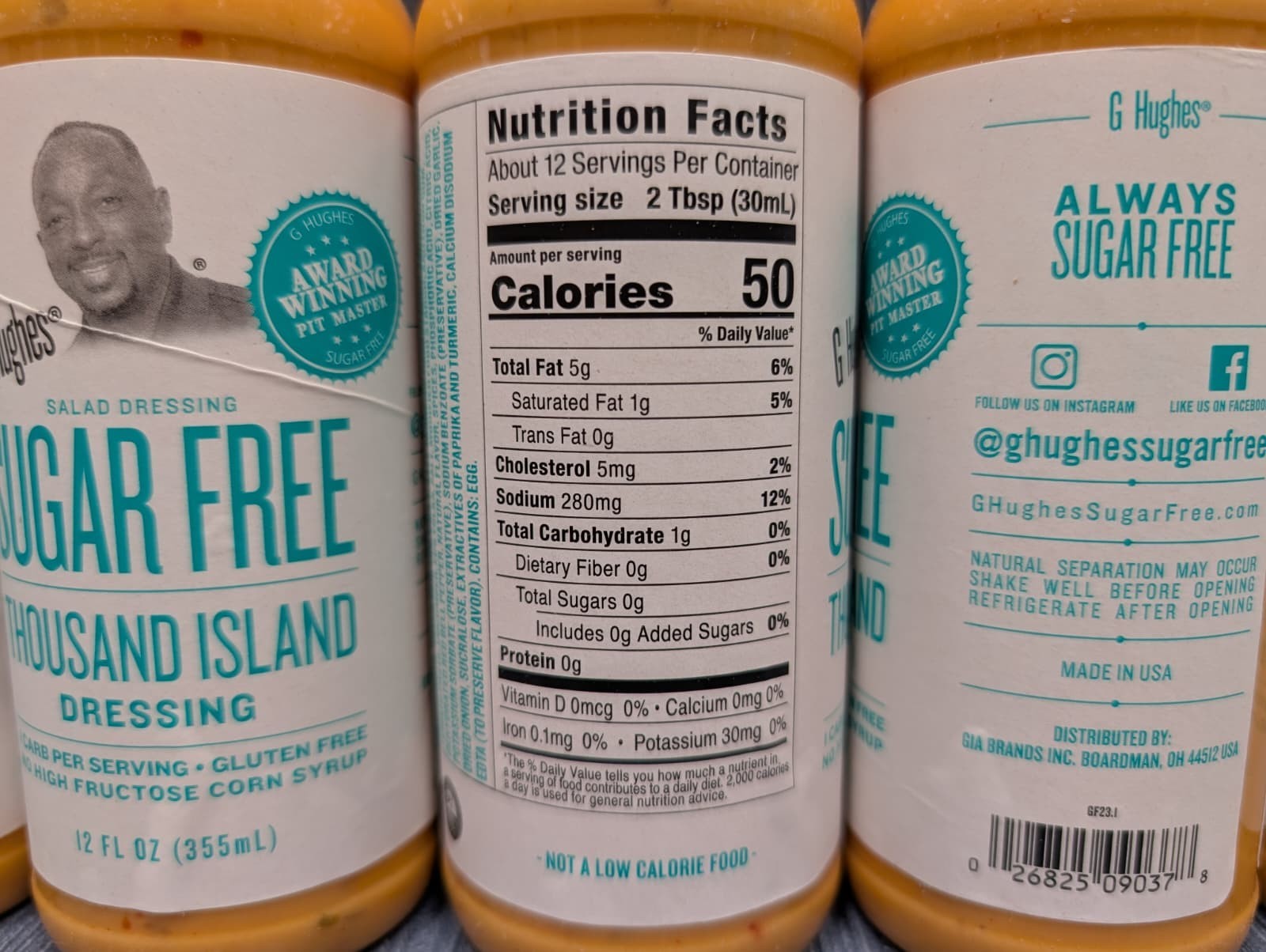 G Hughes Dressing Sugar-Free Thousand Island 12oz Pack of 6