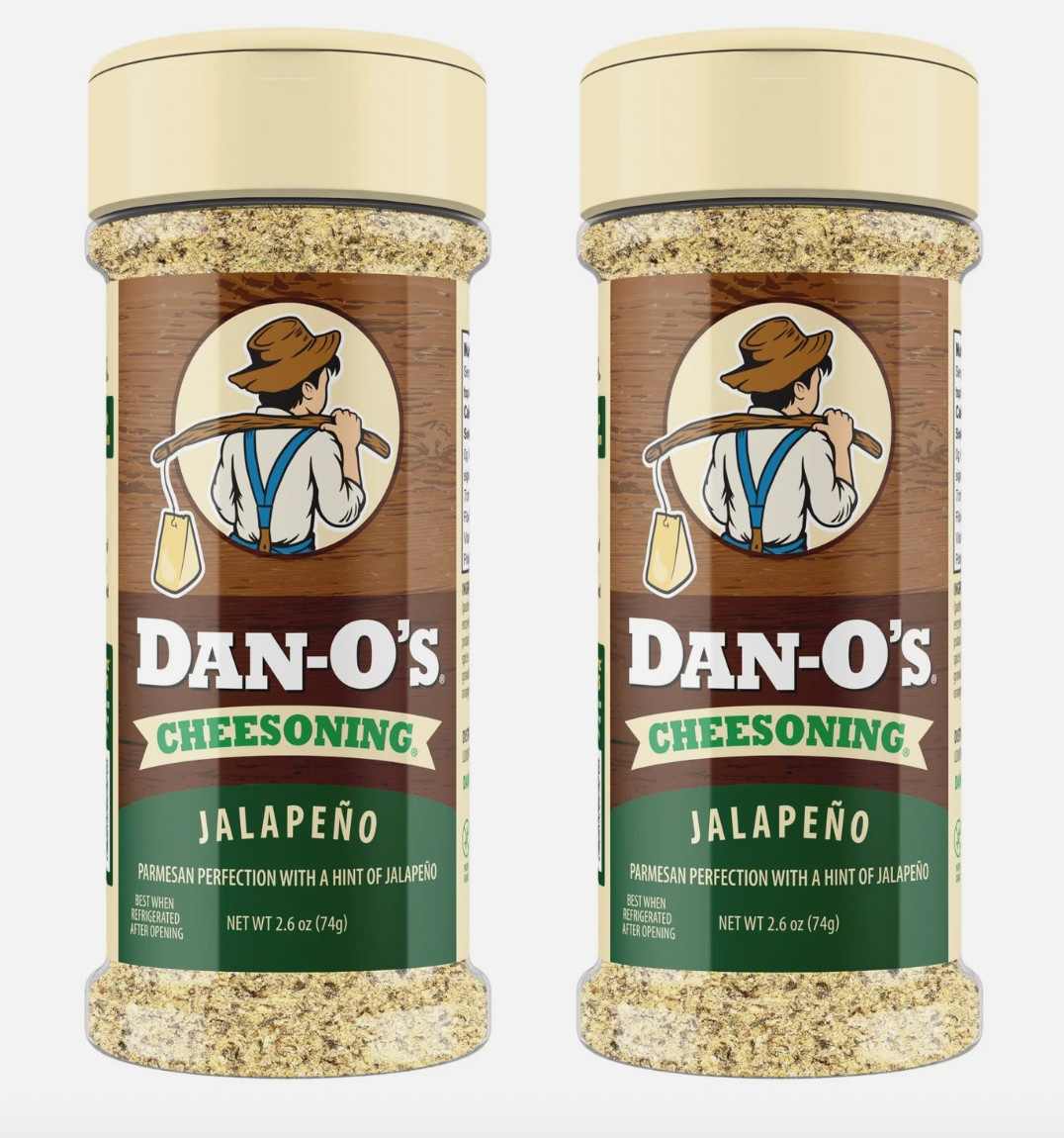 2 Pack Dan-O’s Jalapeño Cheesoning Seasoning 2.6 oz Bottle each Popcorn Pizza