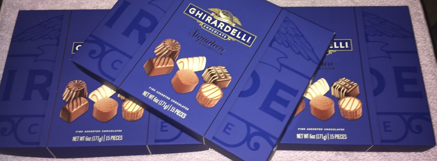 3 Ghirardelli Signature Collection Box Fine Assorted Chocolate 15 Piece 6oz READ