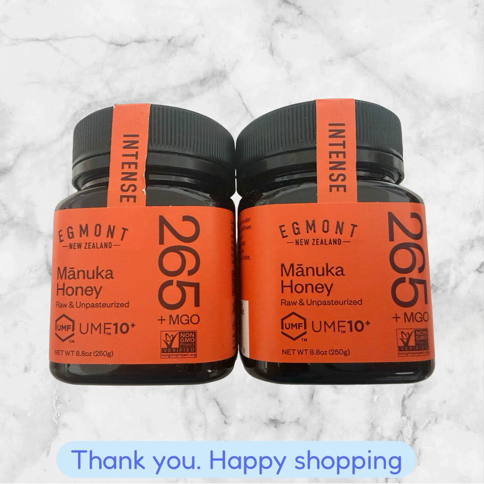 FOR 2 EGMONT Raw & Unpasteurized New Zealand Manuka Honey UMF 10+ MGO 265+ 8.8oz