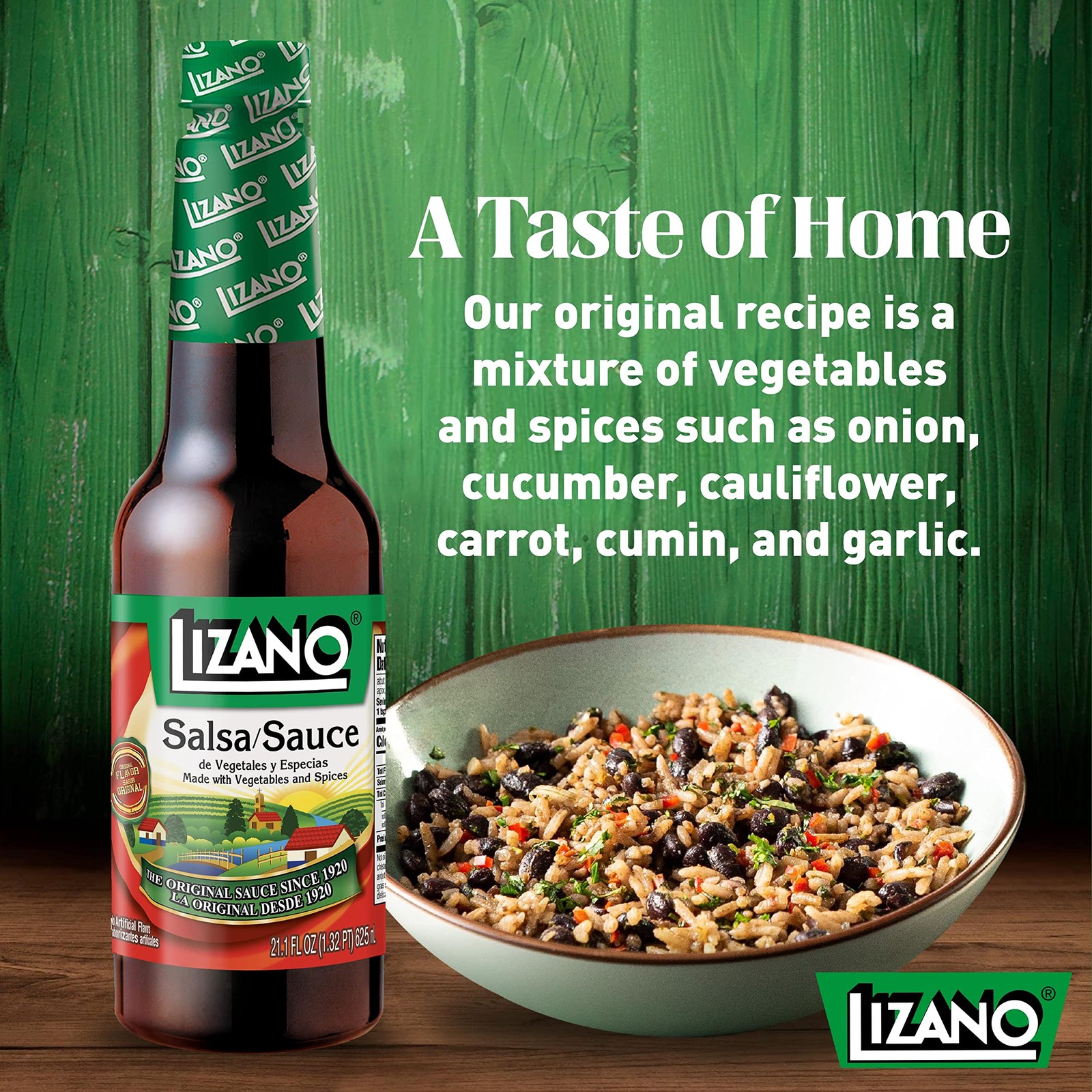 Lizano Salsa Sauce With Vegetables and Spices, 21.1 fl oz (Pack of 1), brown