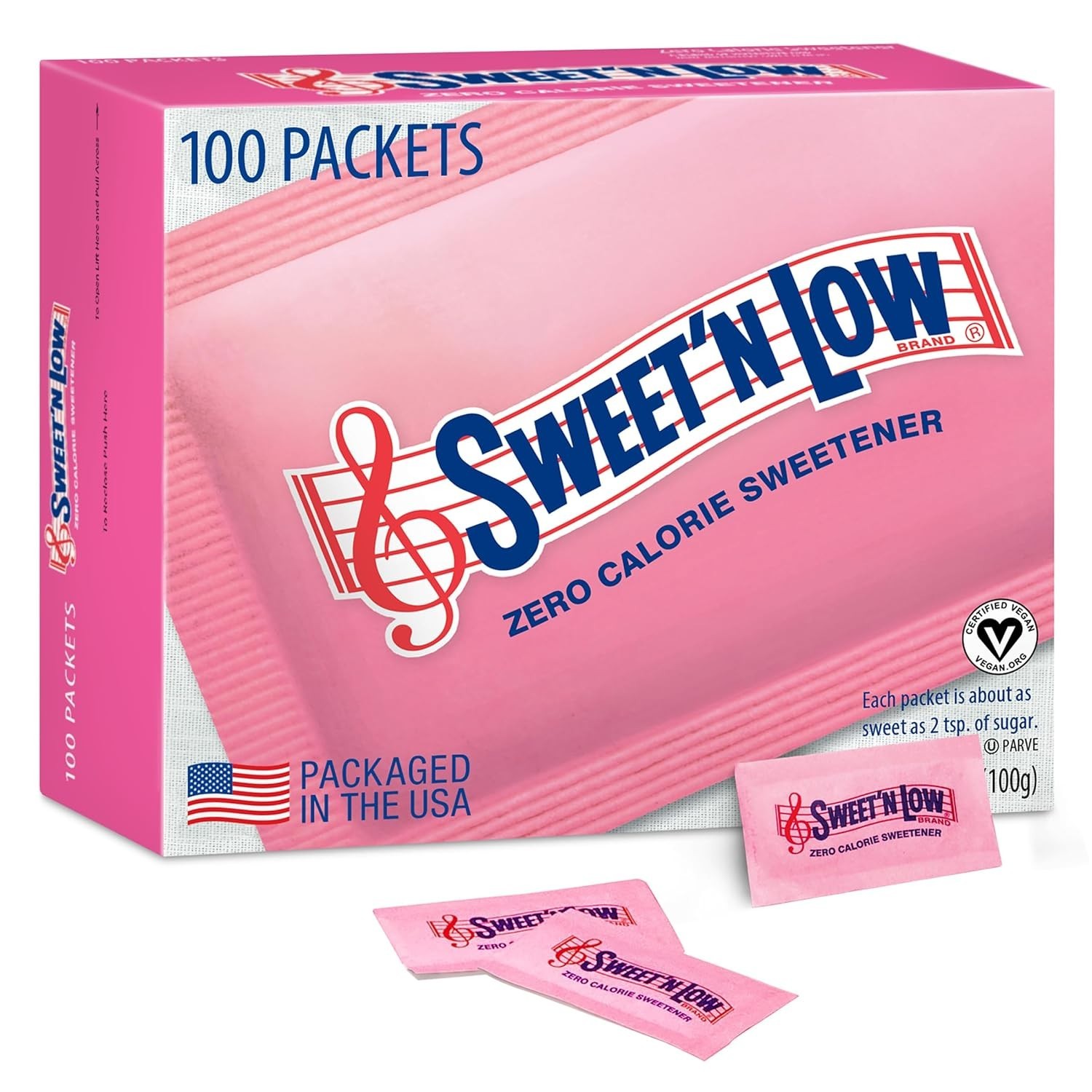 Sweet’N Low Zero Calorie Sweetener Packets, Kosher And Gluten Free,100 Ct pack 1
