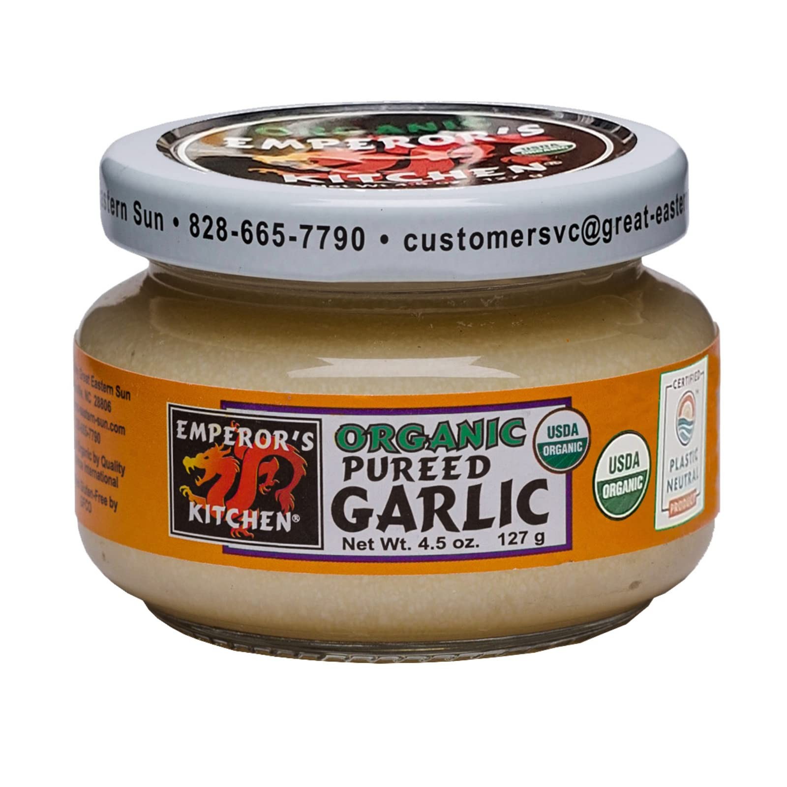 Emperor’s Kitchen Organic Pureed Garlic, USDA Certified Organic, Ready to Use,
