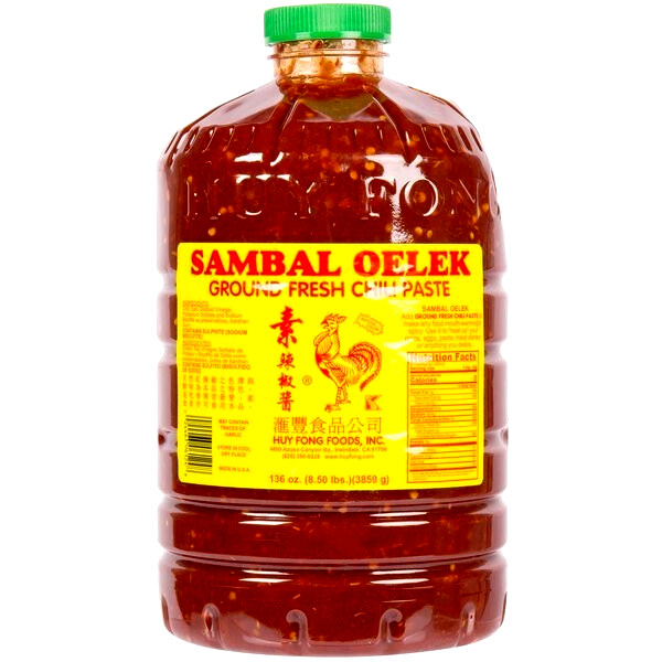 Huy Fong Sambal Oelek Ground Fresh Chili Paste 136 oz 8.5lb (Pack of 2)~10/2027