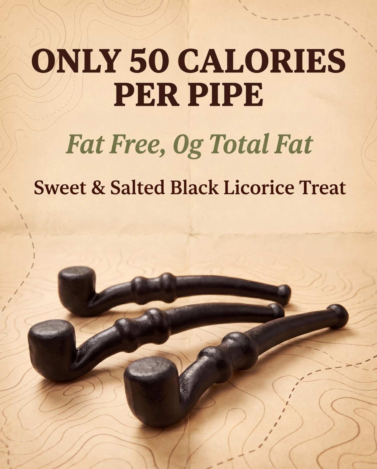 Gourmet Black Licorice Pipes – Soft Finnish Candy, Sweet & Salted, Bulk Box of 6