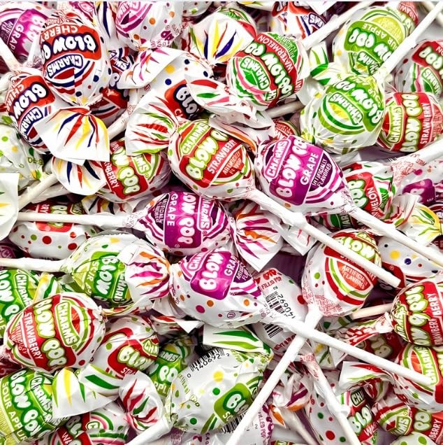 Blow Pops Lollipops – 1 Pound Bulk Bag (About 23 Pieces) – Assorted Fruit Fla…