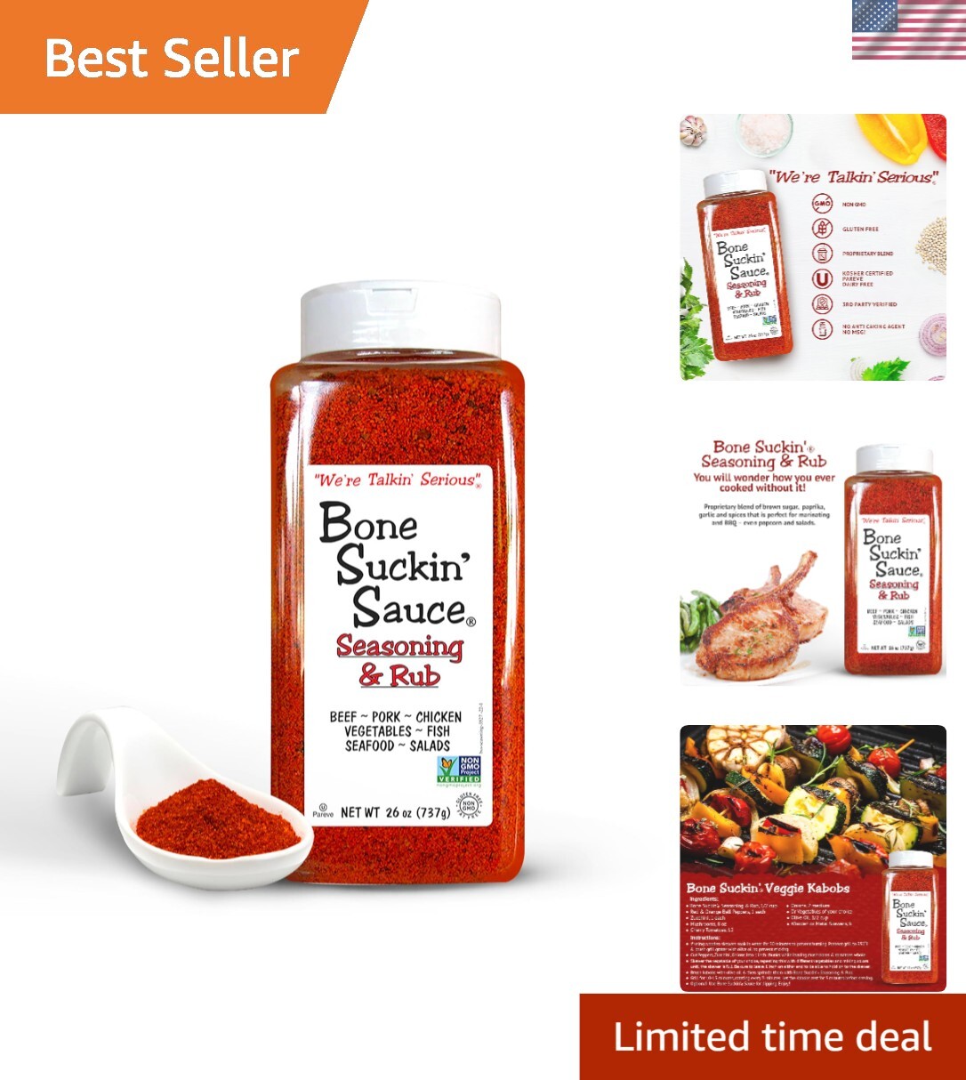 Spicy BBQ Sauce Seasoning and Rub – Versatile Flavor Enhancer for BBQ Fans