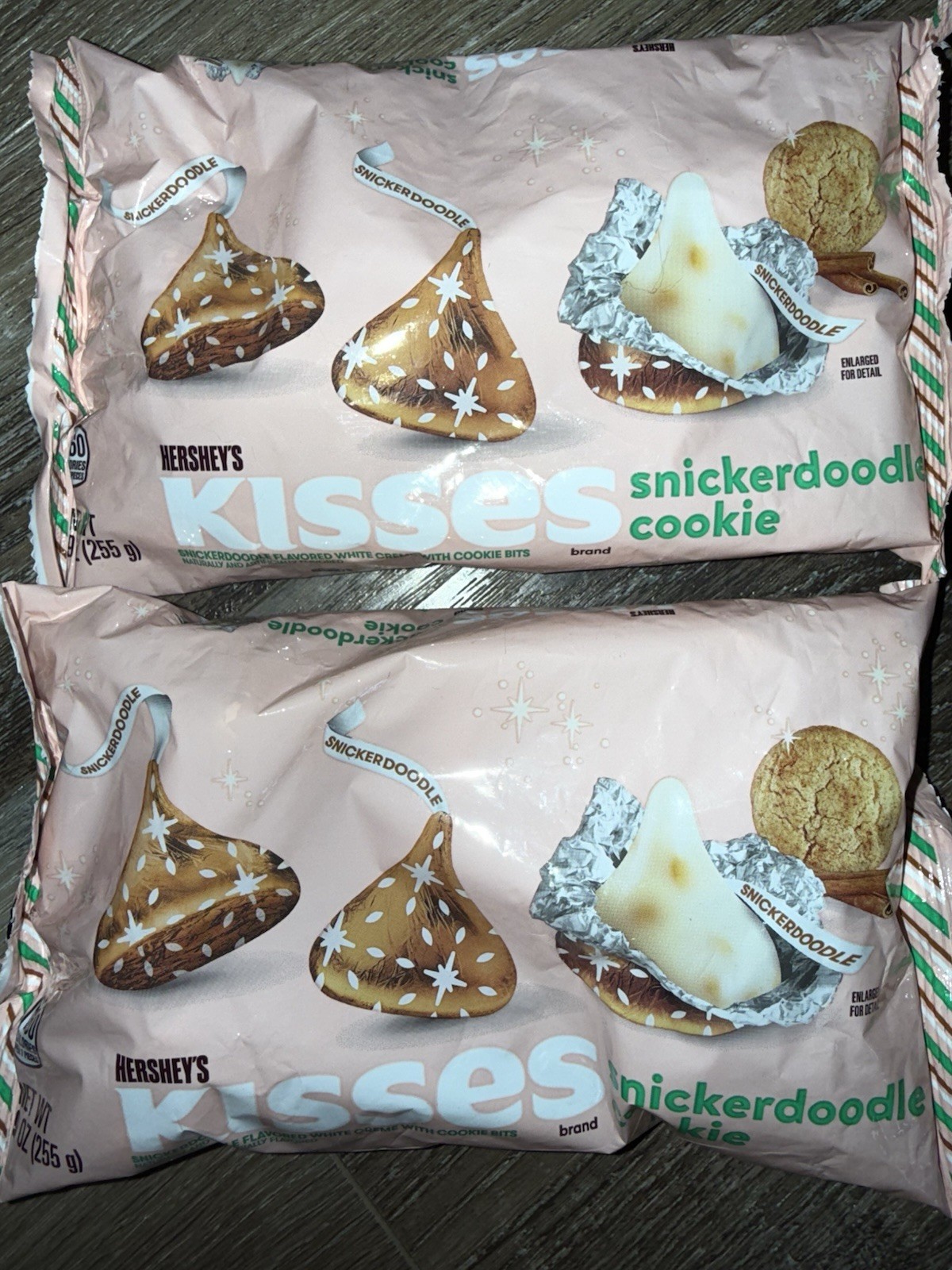 Hershey’s Kisses Snickerdoodle Cookie White Chocolate Candy 9 oz 11/2026, 2-Bags