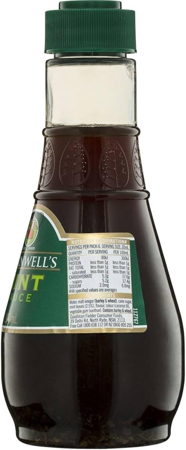 Cornwells Mint Sauce – 200 mL – Made in Australia – 2 Pack