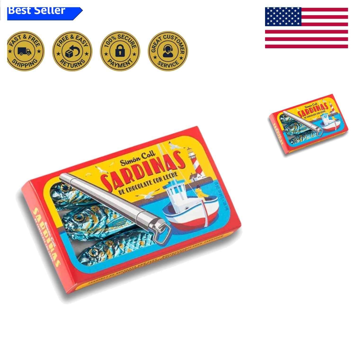Delightful Milk Chocolate Sardines in Vintage Tin – Unique Party Favor 24g