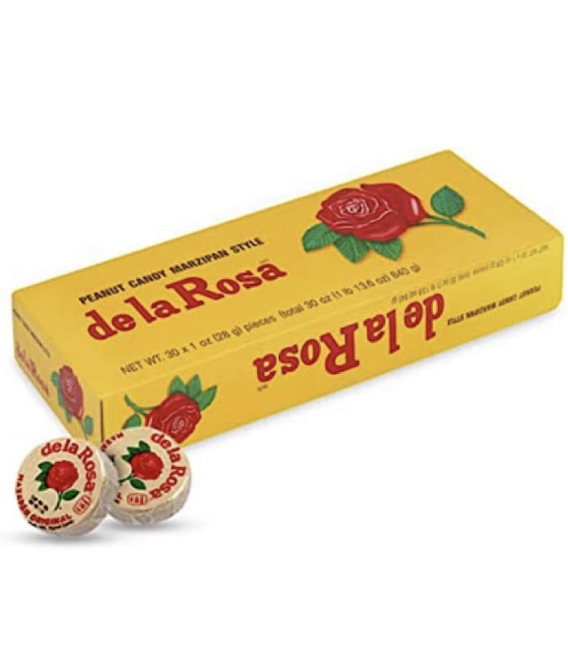 Mazapan De La Rosa Marzipan Original Peanut Candy 30 Pieces Mexican Dulces