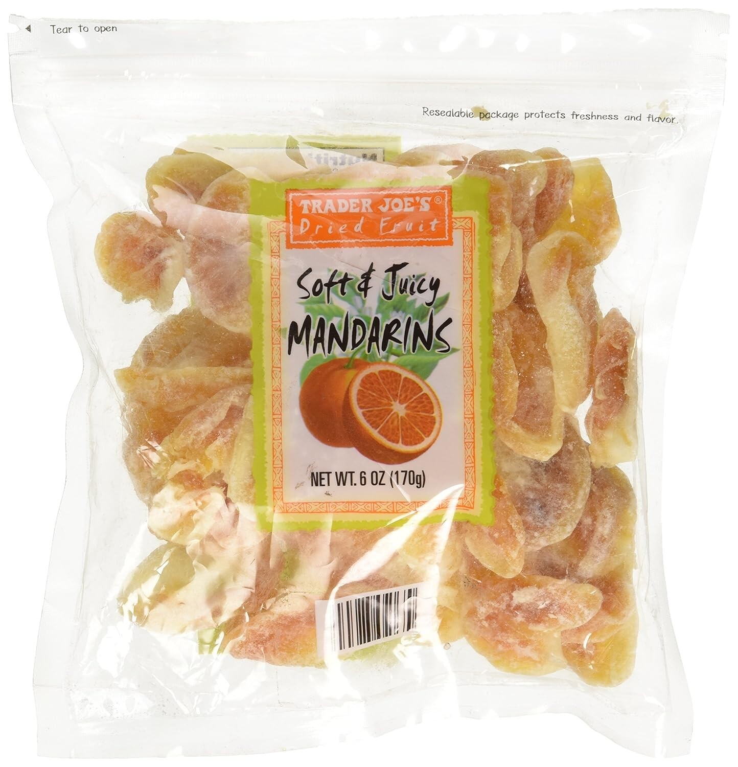 Trader Joe’s 6 oz. Soft & Juicy MANDARINS Sweetened Dried Fruit ** BB 11/2025 **