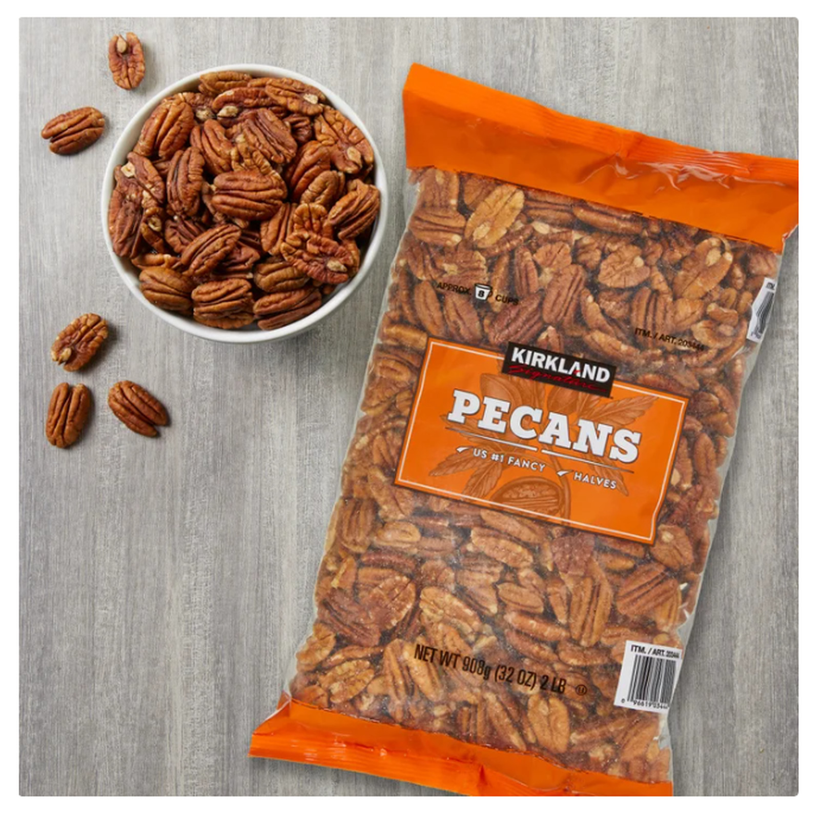 Kirkland Signature Pecan Halves 2 lbs Raw Baking Snack Kosher Oatmeal Trail Mix