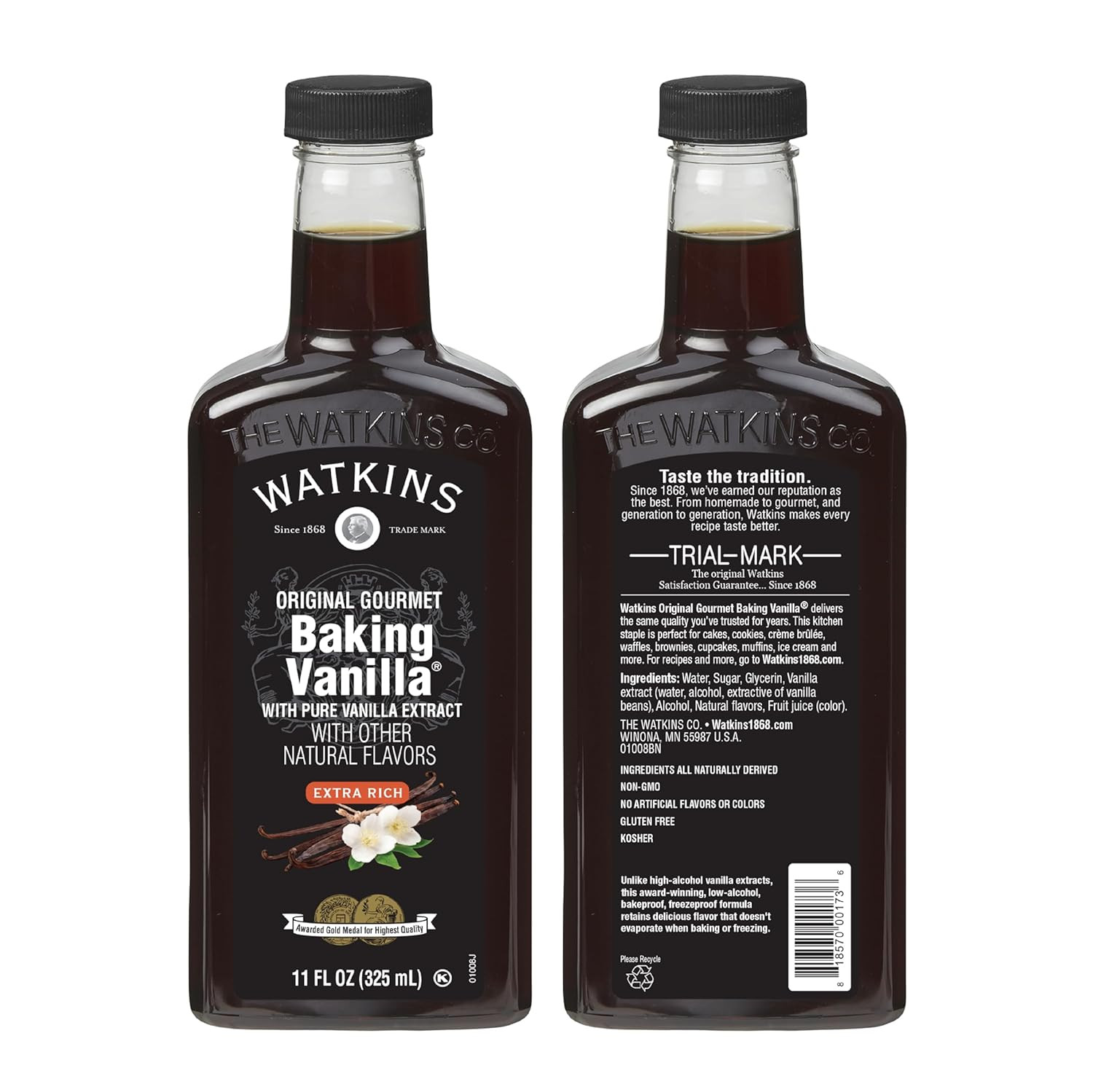 All Natural Original Gourmet Baking Vanilla, with Pure Vanilla Extract, 11 Fl Oz