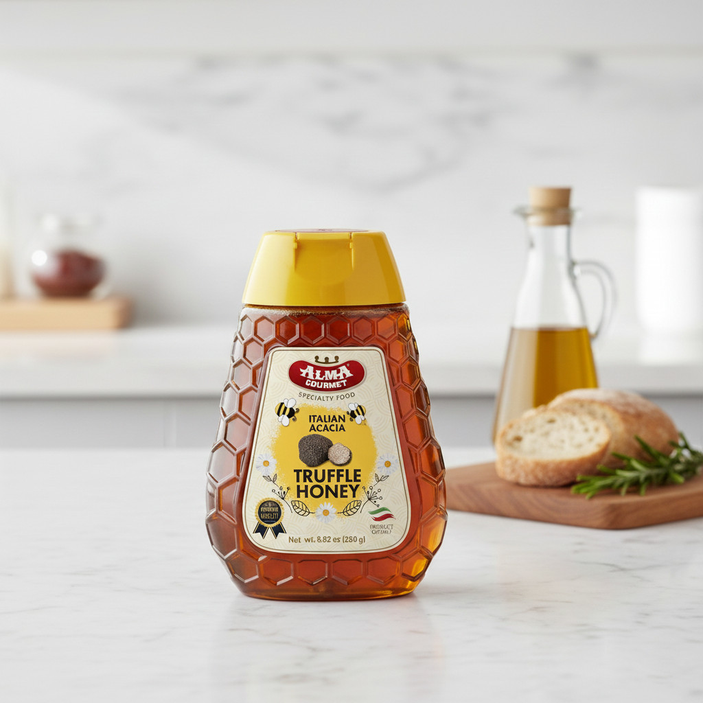 Alma Gourmet Italian Acacia Truffle Honey – Squeezer Bottle