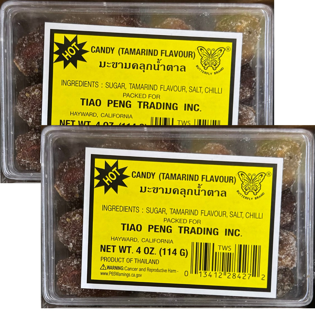 2 Packs – 4oz Butterfly Brand Tamarind Flavor Candy Seeded – Choose Your Flavor