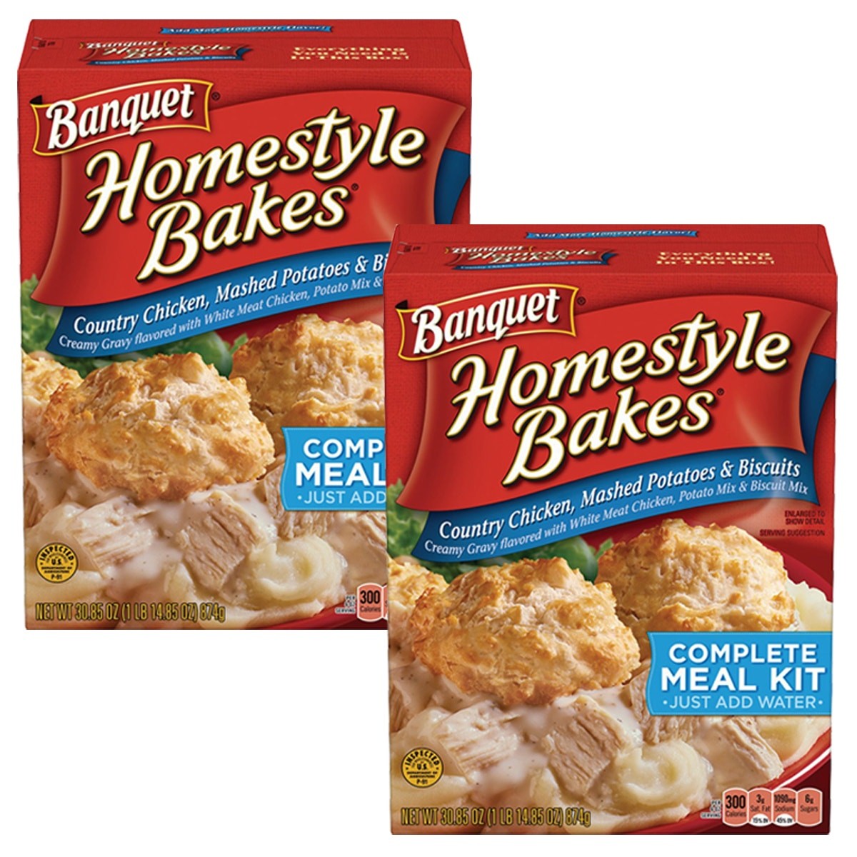 Banquet Homestyle Bakes 2 ct. Chicken Mashed Potatoes and Biscuits Meal Kit 30oz