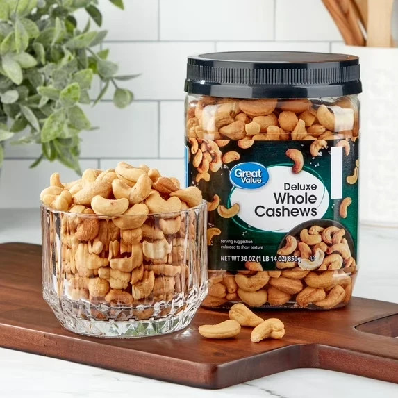 Great Value Deluxe Whole Cashews, 30 oz*****