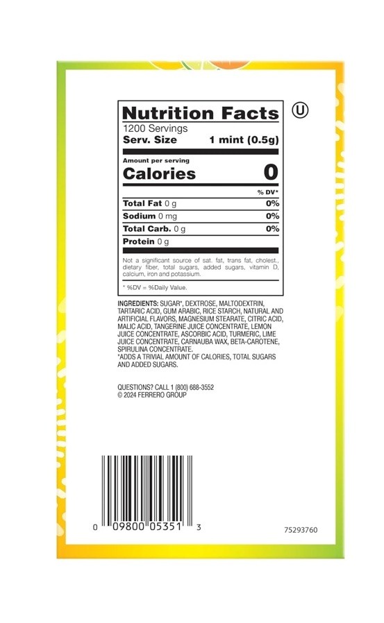 Tic Tac Citrus Adventure Mints 12 Pack Box, Citrus Fruit Flavor, 20 oz